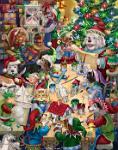 North Pole Pets  Published by the Vermont Christmas Company -  North Pole Pets : Wollenmann, jigsaw puzzle, Advent Calendar, Christmas, Christmas tree, pets, dog, cat, porcupine, toys, robot, airplane, toy house, workbench, holiday, hourglass, painting